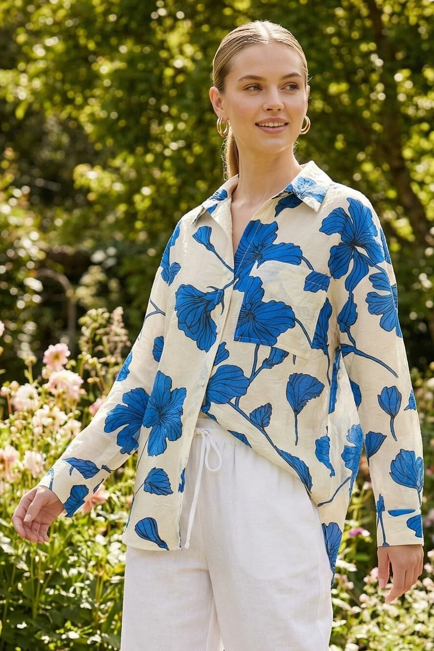 Floral Button Down Blouse